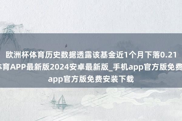 欧洲杯体育历史数据透露该基金近1个月下落0.21%-世博体育APP最新版2024安卓最新版_手机app官方版免费安装下载