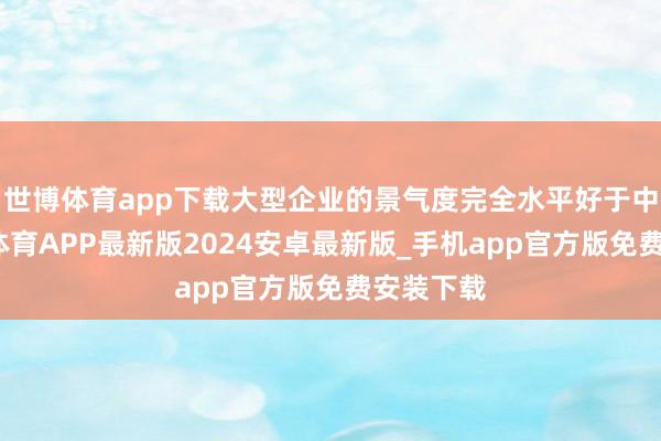 世博体育app下载大型企业的景气度完全水平好于中型-世博体育APP最新版2024安卓最新版_手机app官方版免费安装下载