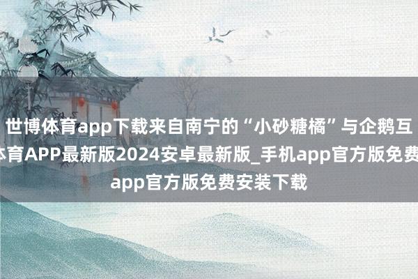 世博体育app下载来自南宁的“小砂糖橘”与企鹅互动-世博体育APP最新版2024安卓最新版_手机app官方版免费安装下载